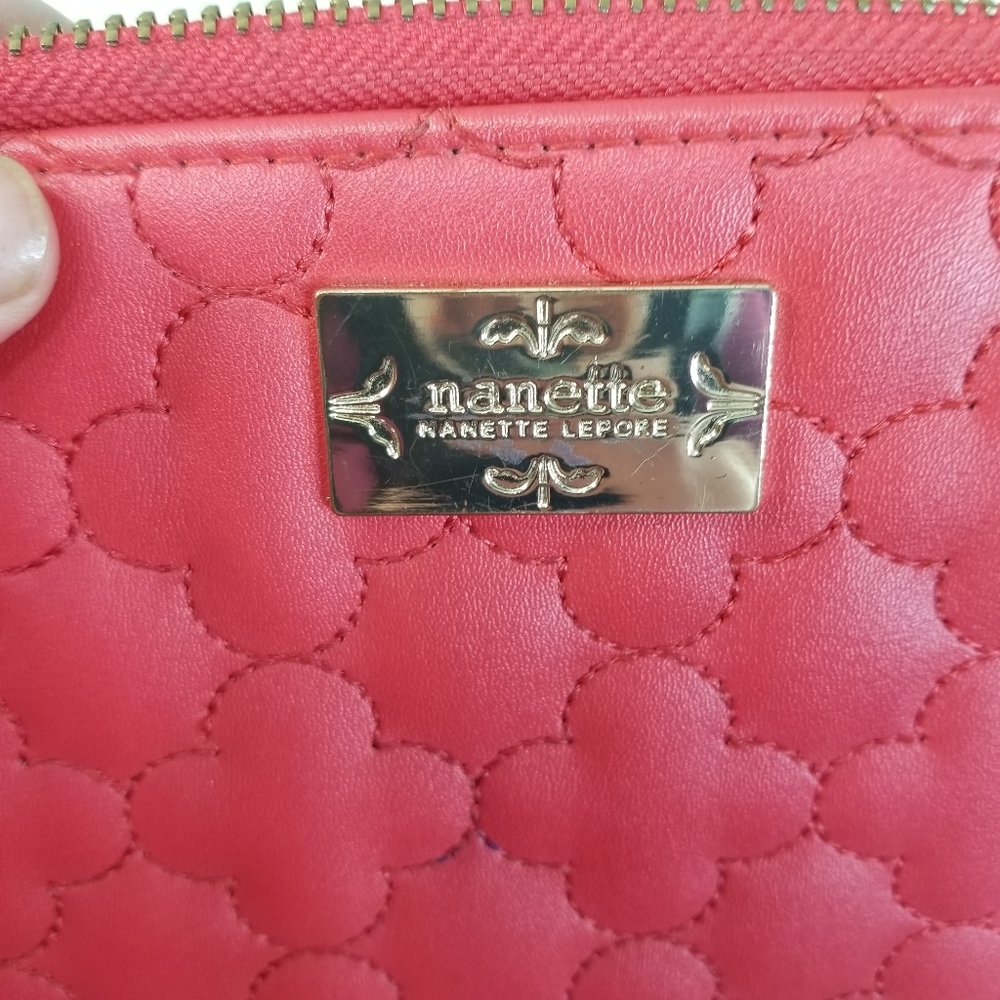 Nanette By Nanette Lepore Red Quilted Wallet - image 3